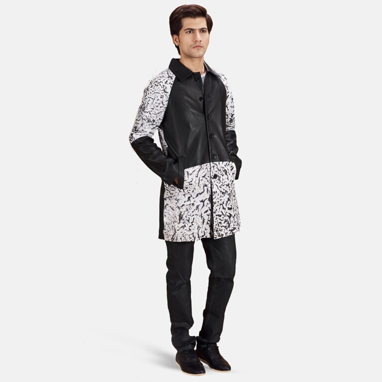 Mens Artistry Black Dye Leather Coat 2-1493460111461